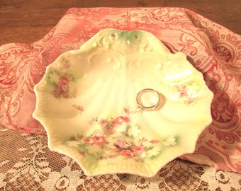 Vintage Shell Shaped Porcelain Trinket Dish