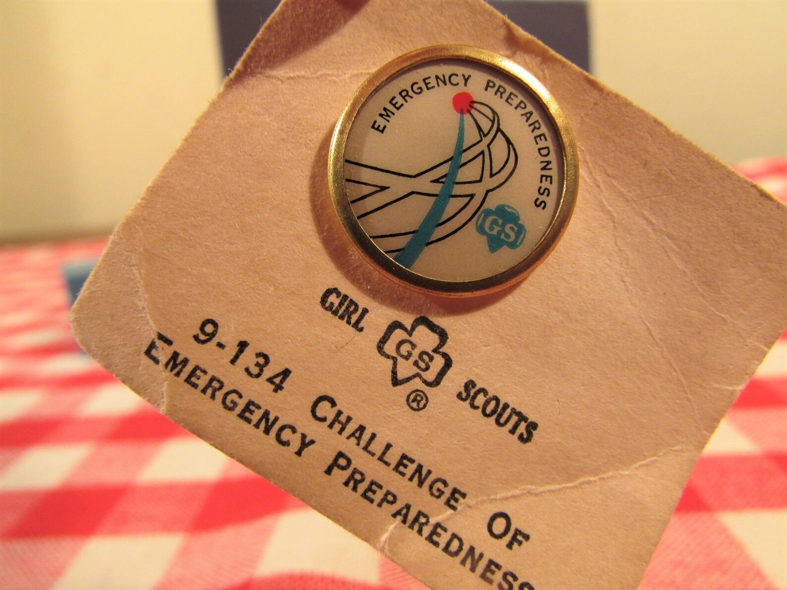 Girl Scout Pin Vintage Challenge of Emergency Preparedness Etsy