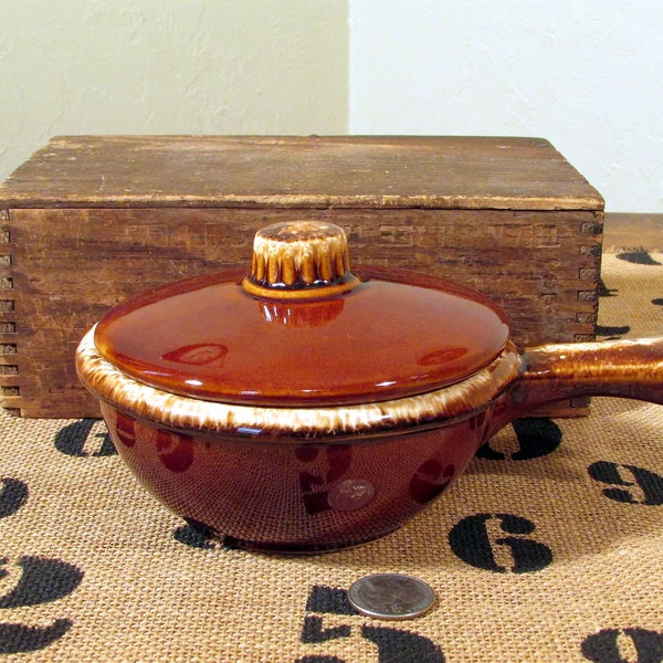 Hull Pottery Soup Bowl with Handle and Lid