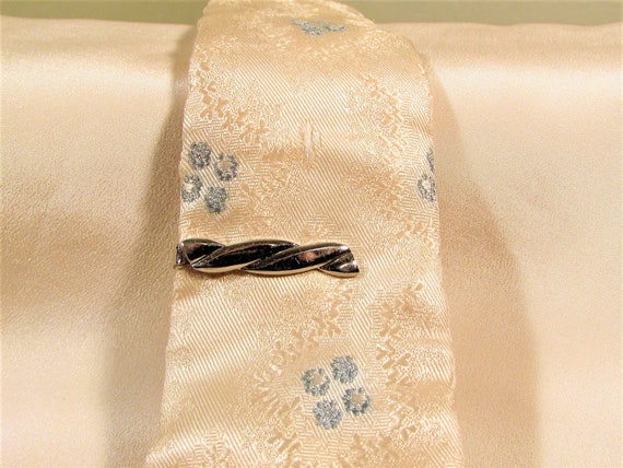 Mens Silver Tone Tie Clips, Vintage Swank Tie Bar… - image 4