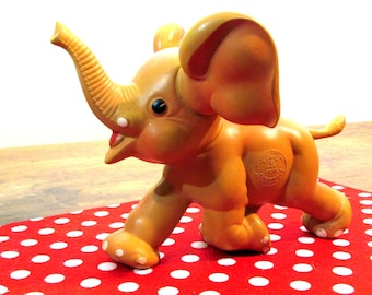 Jouet Ancien Pouet éléphant - Squeaky Puppazo - Vers 1940 - Plastique