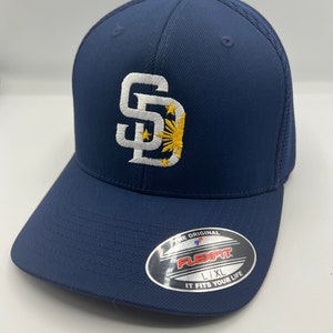 SD + Filipino star in navy blue mesh flexfit cap
