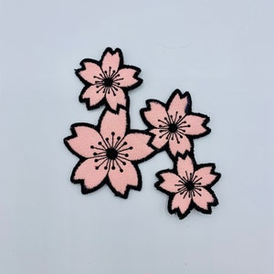 Four Sakura Blossoms Iron on Patch