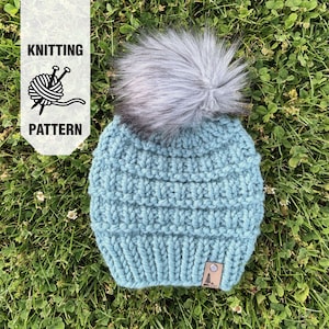 Knitting Pattern The Koa Beanie Pattern Hat Pattern Adult Size Child Size Handmade Knit Hat Pattern image 1