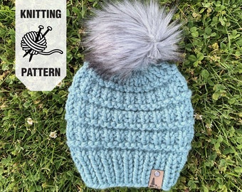 Knitting Pattern - The Koa Beanie Pattern - Hat Pattern - Adult Size - Child Size - Handmade - Knit Hat Pattern