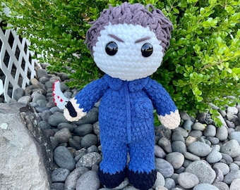 Michael Myers Crochet Doll - Halloween - Handmade Plushie - Slasher Doll - Horror - Scary Doll - Cuddly Slasher - Crochet Plushie