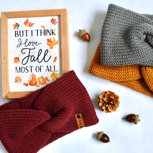 Knit Headband - Choose Color - Knit Ear Warmer - Handmade - Womens - Fall - Autumn - Turban Headband - Salome Ear Warmer - Earwarmer