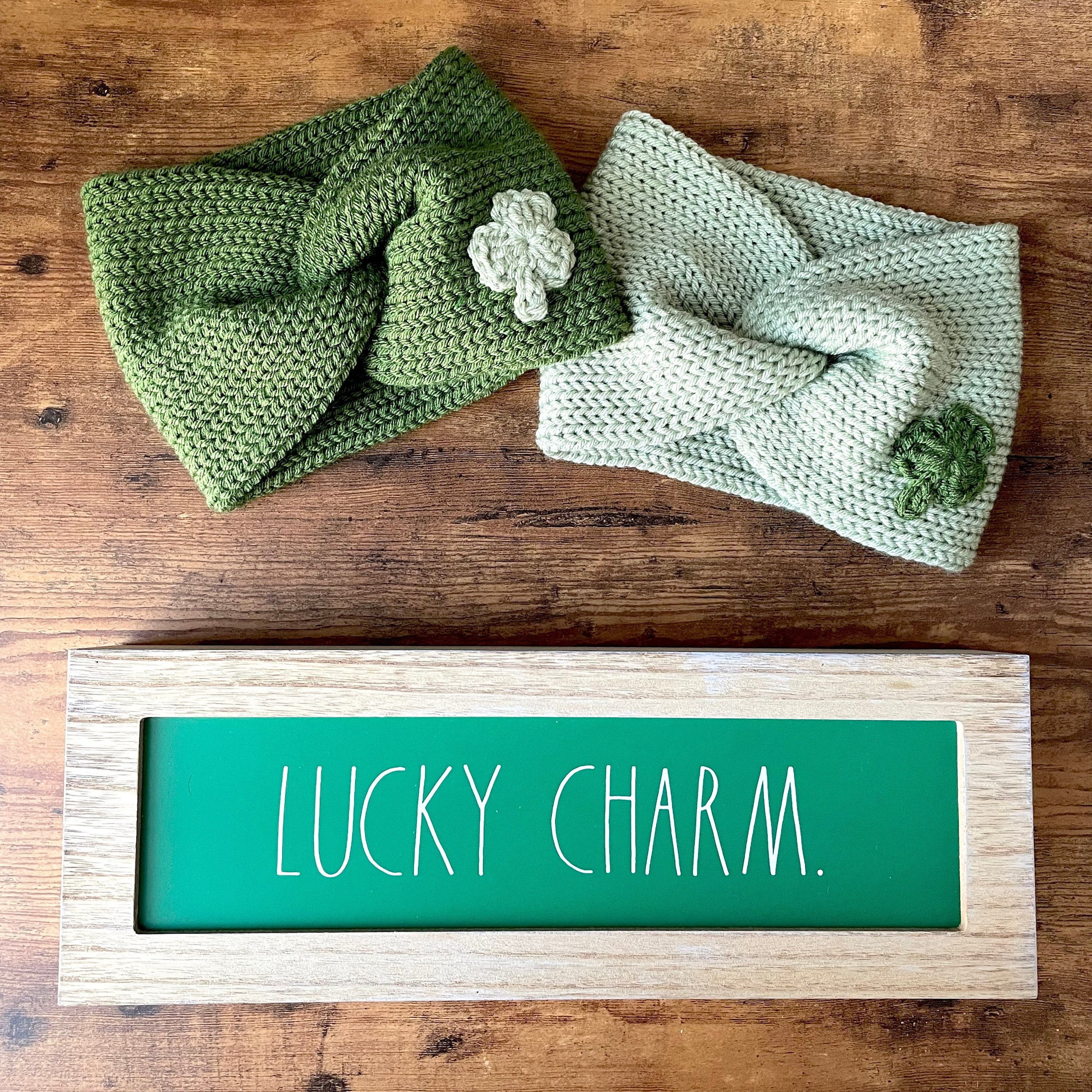 Knit Shamrock Headband - St. Patrick