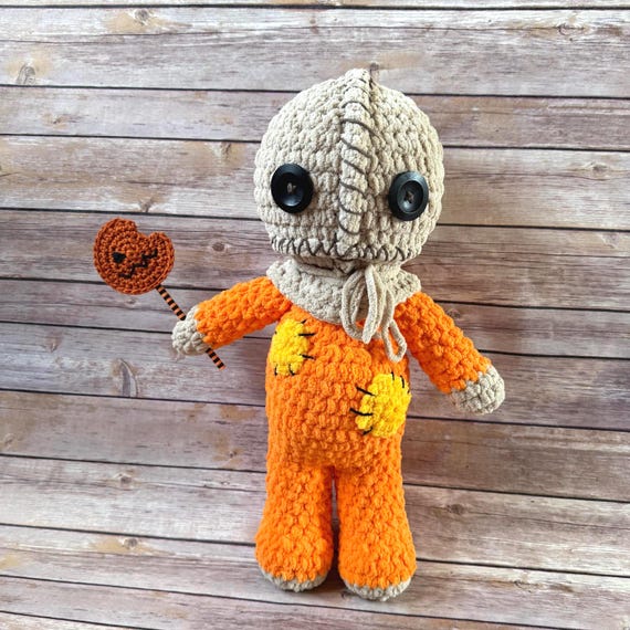 Horror Crochet Doll - Halloween - Handmade - Slasher Doll - Sam