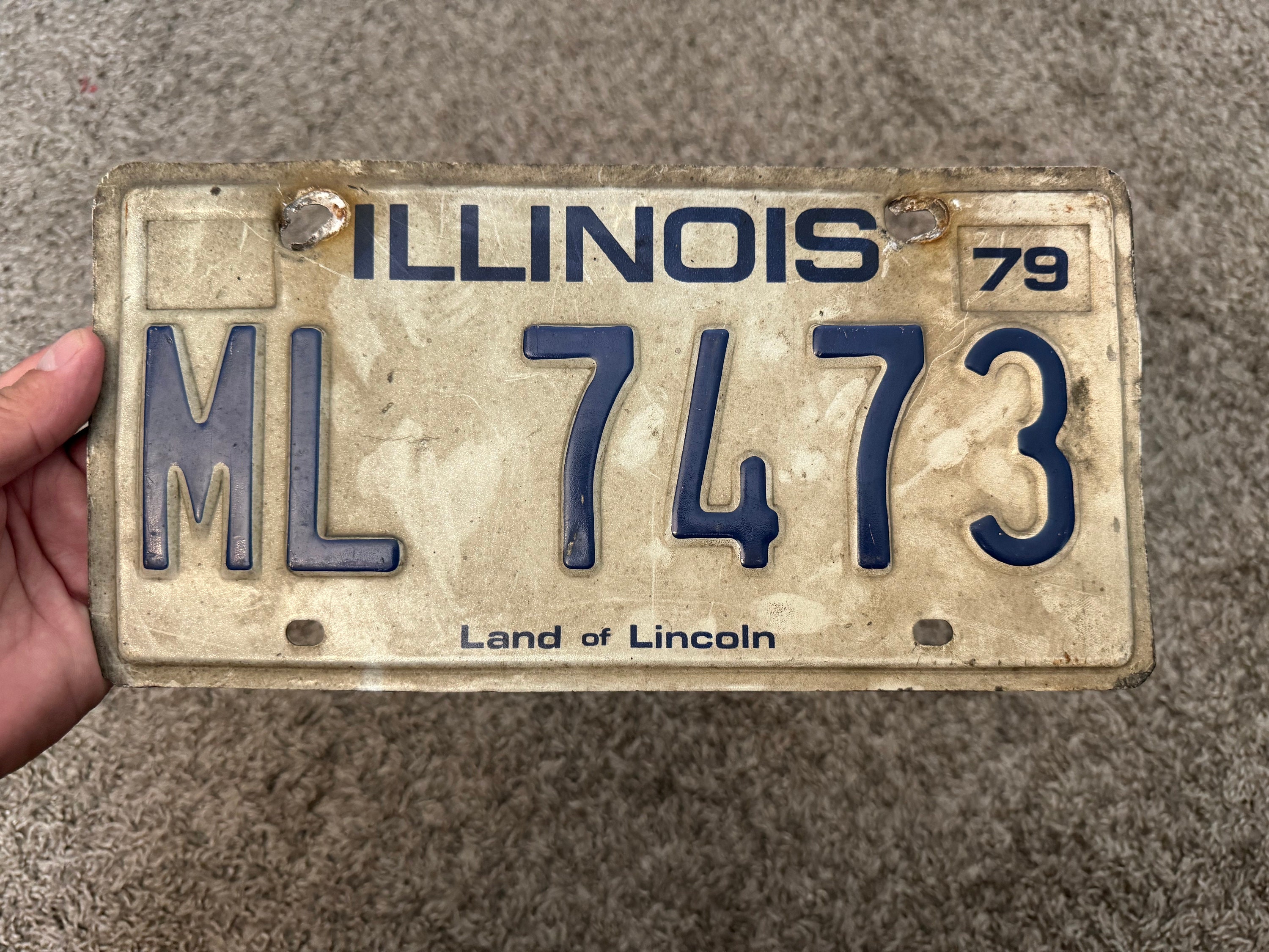 Illinois Vintage License Plate. Vintage License Plate. Vintage Car