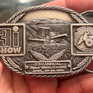 Vintage 3i show western Kansas 32nd annual limited edition made in the USA belt buckle
