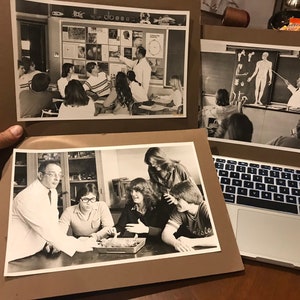 3 Vintage School photos 7x10 each . You get all 3 . Vintage science photos