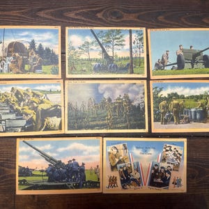 8 Vintage Military Postcards . Vintage Military postcards . Vintage postcards