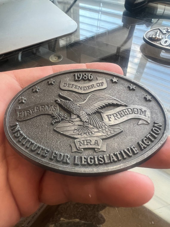 NRA belt buckle