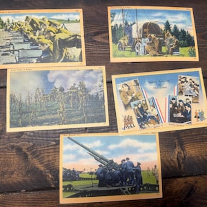 5 Vintage Military Postcards . Vintage Military postcards . Vintage postcards