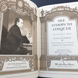 1978 Leatherbound She Stoops to Conqueror or the Mistakes of a Night by Oliver Gold