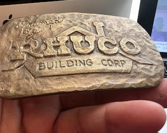 Vintage Rhuco building Corp belt buckle