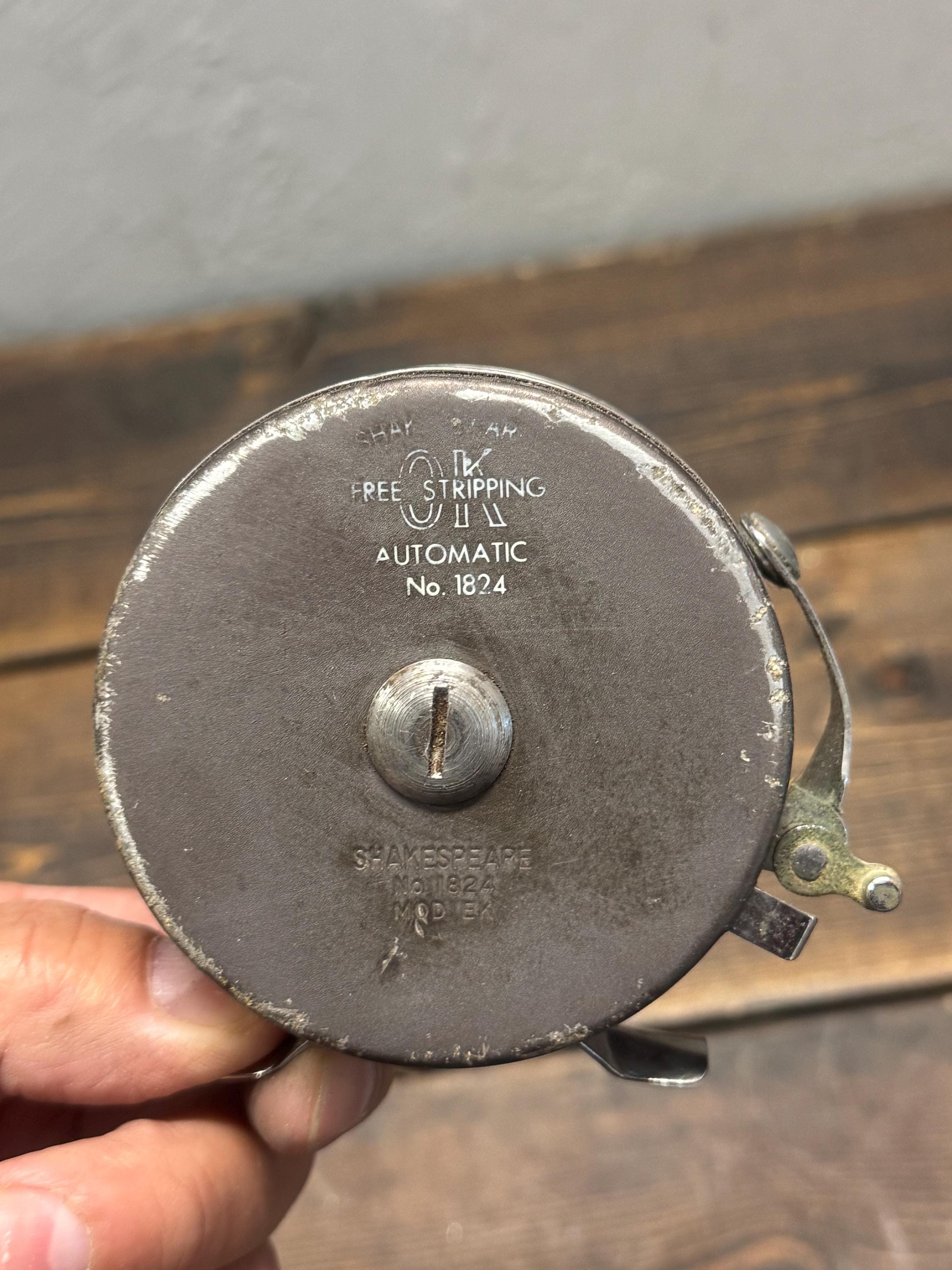 VINTAGE 1950`S SHAKESPEARE FLY REEL フライ 1950's Shakespeare Free Stripping Automatic No. 1824 Fly