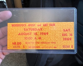 Unused Woodstock 1969 Music and Art Fair Ticket Excellent Condition