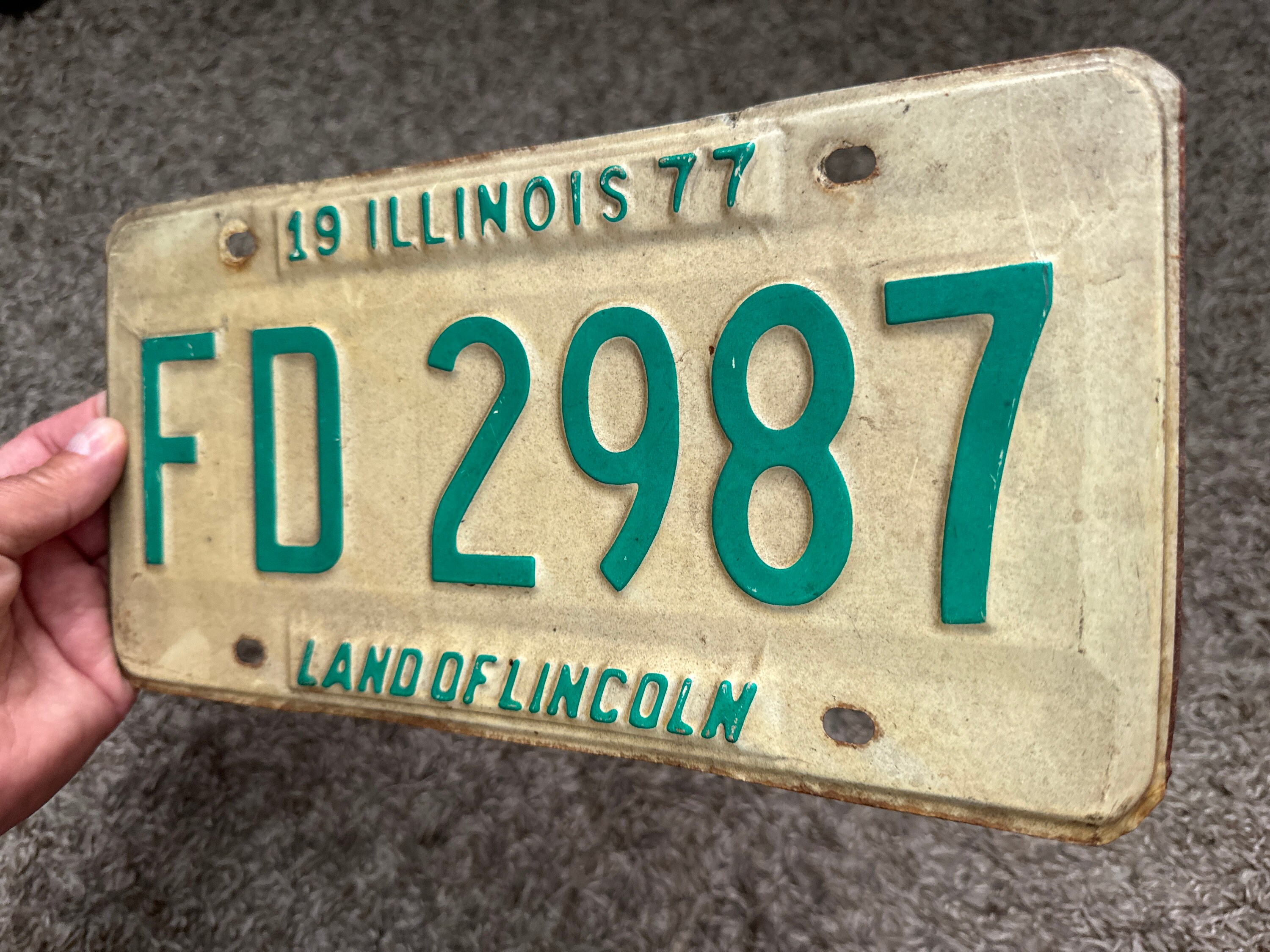 Illinois Vintage License Plate . Illinois License Plate. Vintage
