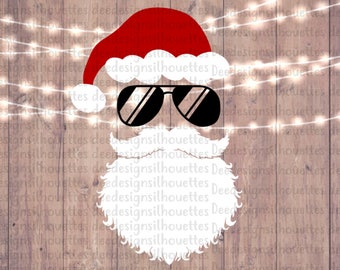 Santa Sunglasses Svg | Etsy