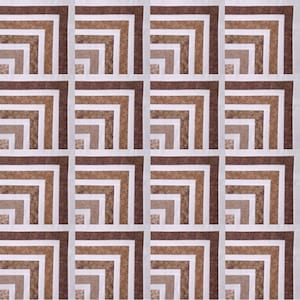 Ripples in Brown/Bone Precut Quilt Kit - 50"x50"