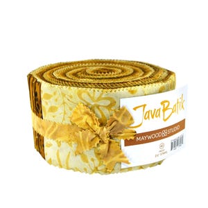 Java Batiks Gold 2.5&quot; Strips - 40 pcs