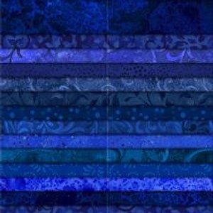 Sapphire Sky 2.5 inch Strips / Wilmington prints / Quilting Precuts
