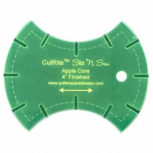 Apple Core Template 4in Finished - Quilt Templates - CutRite Slit n Sew