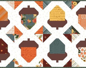SALE ~ Happy Fall Days Acorn Love Table Runner Quilt Kit ~ Fall Table ...