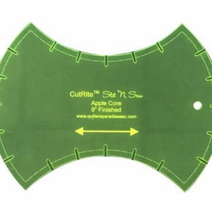 Cutrite Slit n Sew 9 Inch Finished Apple Core Template