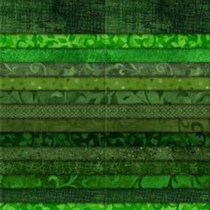 Wilmington Prints 2-1/2in Strips Emerald Forest 40 Pcs - Quilting precut Strips