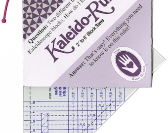 Small Kaleidoscope Ruler 2in to 8in - Martie Mtichell - Quilting Templates