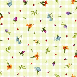 Bloom On Green Ditsy Floral