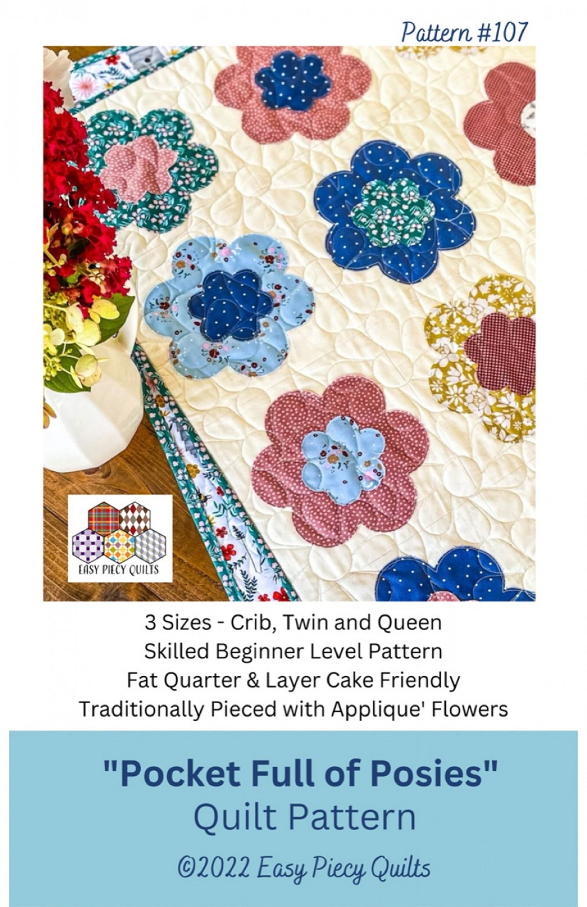 Pocket Full of Posies Quilt Pattern Etsy