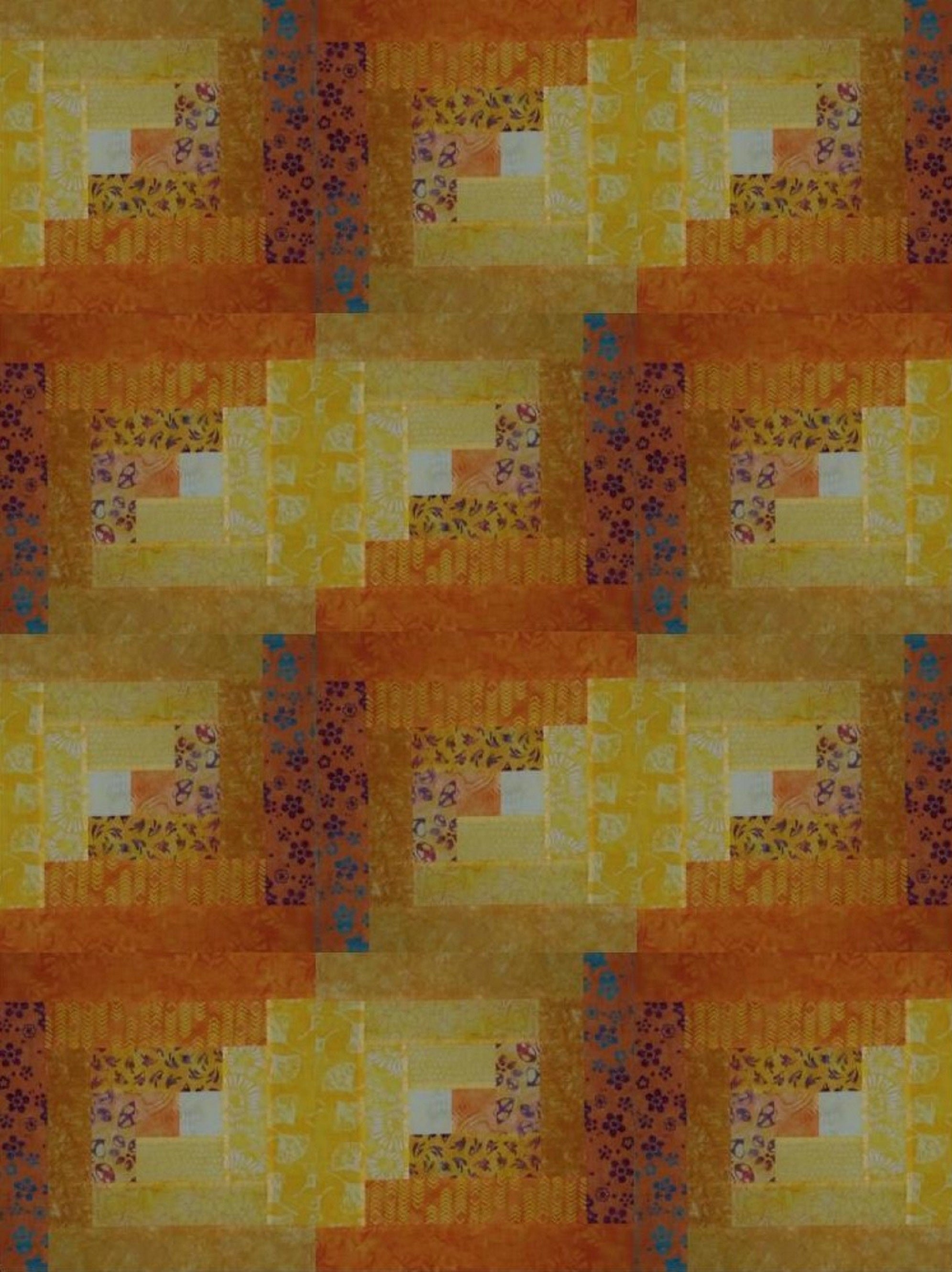 Java Batik Citrus Log Cabin Block Kit - Makes a 42 X 56 Quilt Top - Etsy