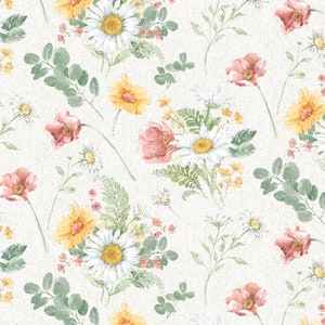 Daisy Days Cream Large Floral