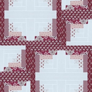 Heartfelt Log Cabin Block Kit - Makes a 42 x 56 Quilt Top