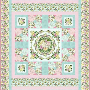 Quilt Kit Spring Snow, Maywood Studios 66in x 83in (NOT a Precut Kit)