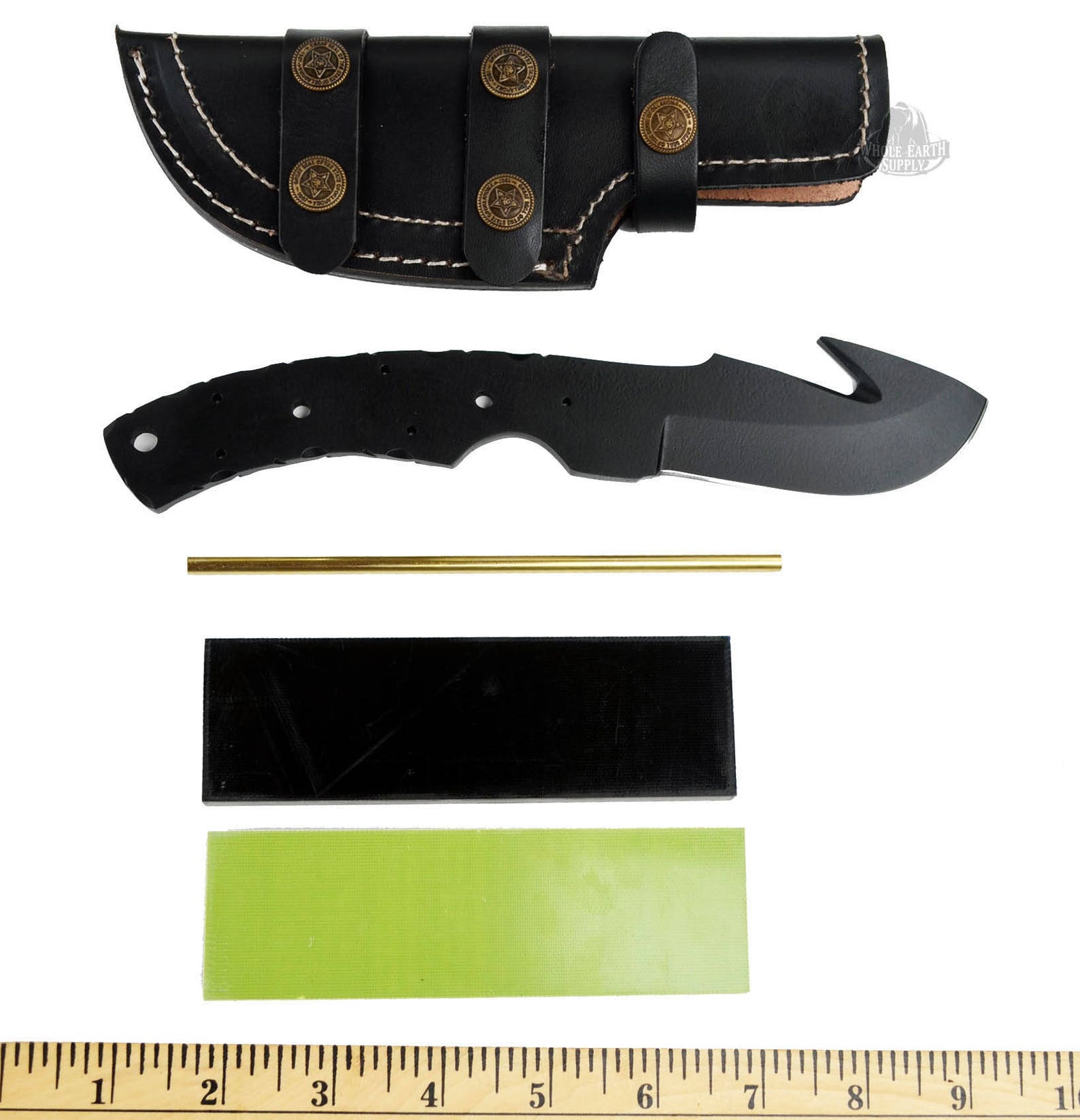 Knife Kit Build Your Own Black Powder Coated High Carbon Etsy