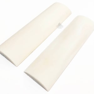 Knife Handle Scales Grips 5 inch Smooth White Camel Bone Rounded Set Pair Handles for Making Blanks Blades Knives Custom [R-SCALES-J3]
