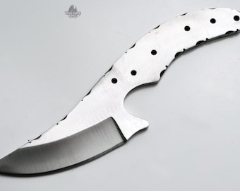 Knife Blank High Carbon 1095 Steel Curved Upswept Blade Hunting Skinning 1095HC Blanks Blades Custom Making High Carbon [H-BLANK-29-1095]