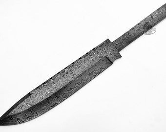 Knivämne Enormt Jätte Drop Point Stort Damaskus Högkolstål Bowieämnen Blad Knivar Tillverkning av blad Specialtillverkade Bästa Jakt [A-BLANK-49]