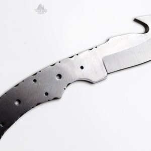 Knife Blank High Carbon 1095 Steel Guthook Blade Hunting Skinning Skinner 1095HC Blanks Blades Custom Making High Carbon [H-BLANK-23-1095]