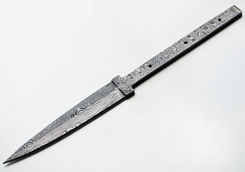 Knife Blank Hunting Damascus High Carbon Steel Dagger Blanks Etsy