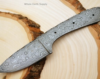 Knife Blank Damascus Skinning Blade Hunting Small Skinner Blanks Steel 1095HC Blanks Blades Custom Knife Making High Carbon Best K-BLANK-07