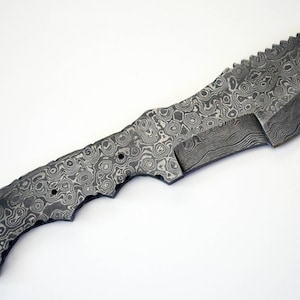 Knife Blank Damascus Tracker High Carbon Steel Blade Knives Custom Large Blanks Blades Custom Knife Making High Carbon Best Sale A-BLANK-34