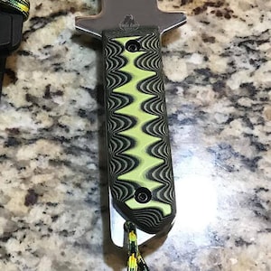 Knife Handle Scales Grips 5 inch G-10 G10 Green Black Quality Knives Making Set Pair [G-SCALES-GREEN-BLACK]