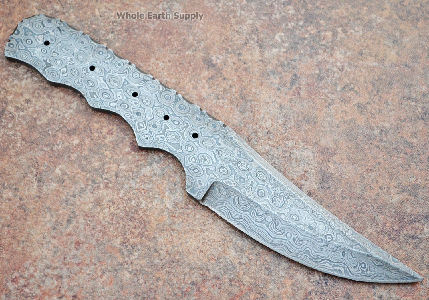 C Custom Hammered 1095 High Carbon Steel Blank Blade Hunting Knife No Damascus 