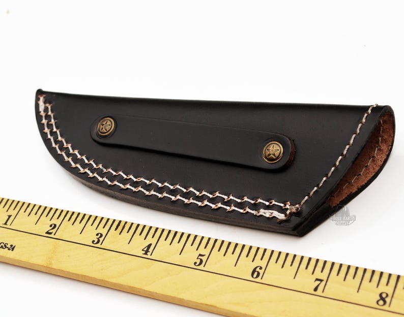 Knife Sheath Black Genuine Leather Fixed Blade Hunting Blanks Etsy